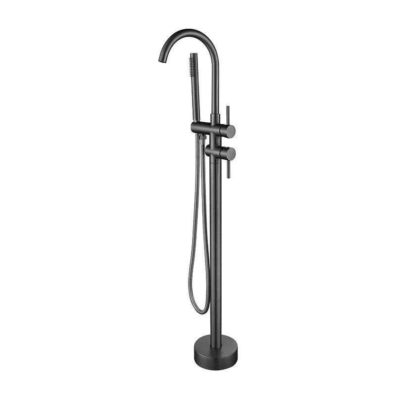 Robinet Baignoire Ìlot Sol Rose Gold – Laiton, Inverseur, Bec Baignoire & Douchette | Style Luxe Salle de Bain