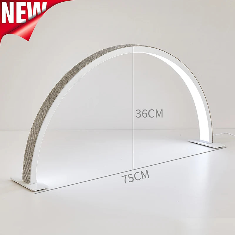 Lampe Annulaire LED Demi-Lune Bureau – Luminosité Réglable Salon Cils Tatouage Ongles | Lampe Maquillage Professionnel