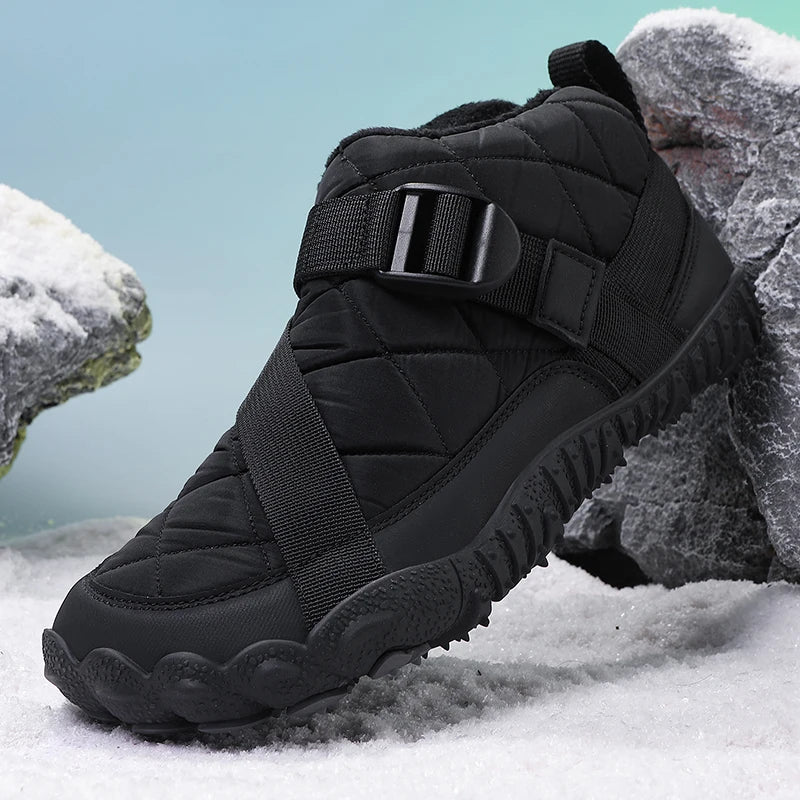 Boots Neige Homme Waterproof Fourrure – Chaussures Hiver Casual Outdoor Chaud Grande Taille
