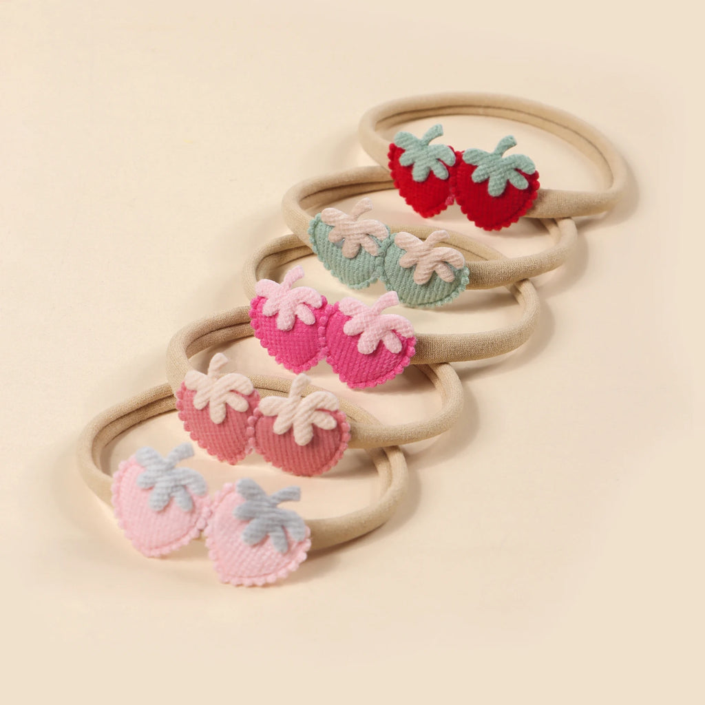 Lot 5 Bandeaux Fleurs Dentelle Rose Bébé Fille – Accessoires Cheveux Nouveau-Né Photo Mignons