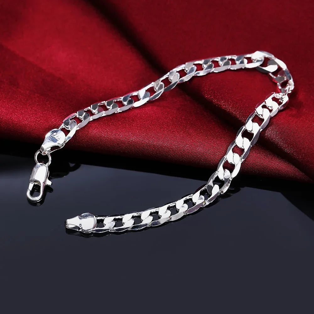 Bracelet Chaîne Torsadée Corde Argent 925 4MM – Unisexe Homme & Femme | Bijou Argent Mode & Élégance Intemporelle | Cadeau Premium
