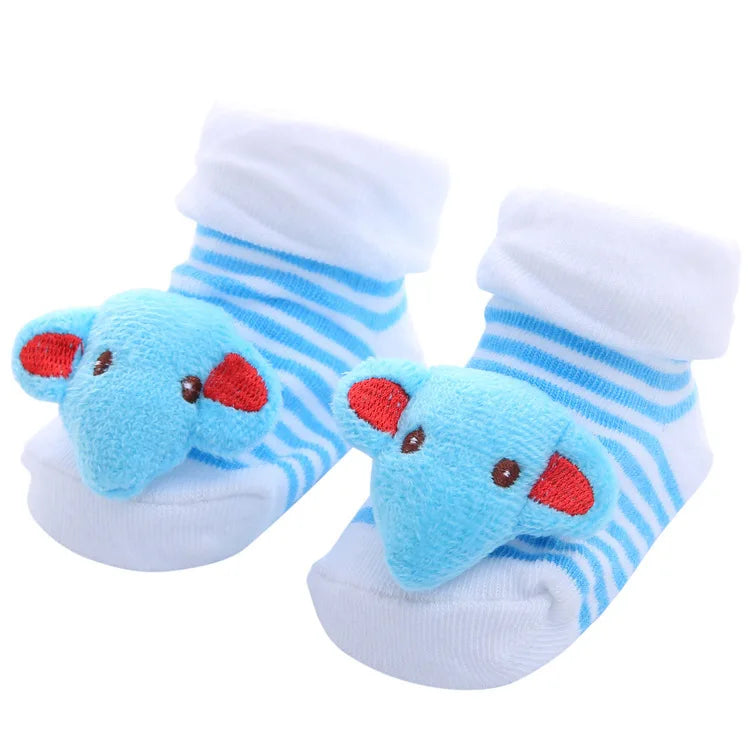 Chaussettes Bébé Unisexe Motifs Animaux Cartoon – Antidérapantes Nouveau-Né Toddler Cadeau Naissance