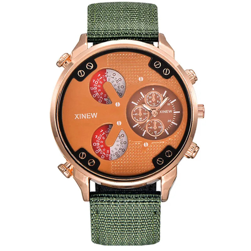 Montre Homme XINEW Quartz Nylon Casual – Fashion Student Sport Tendance Montre Homme