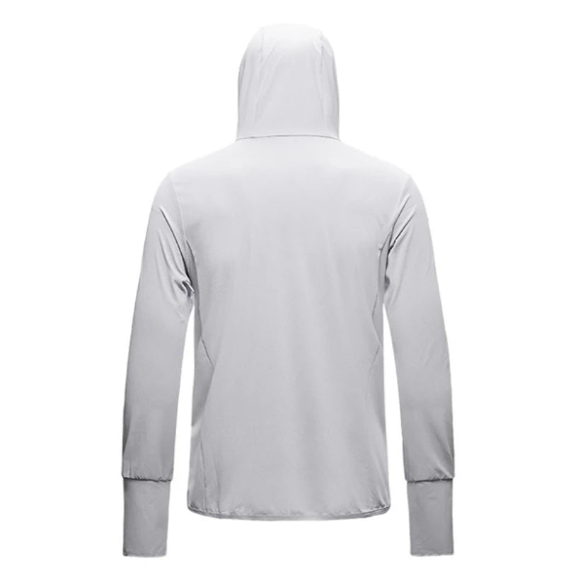 Anti-UV-Anglerhemd UPF 50+ – Langarm, schnelltrocknend & Kapuze