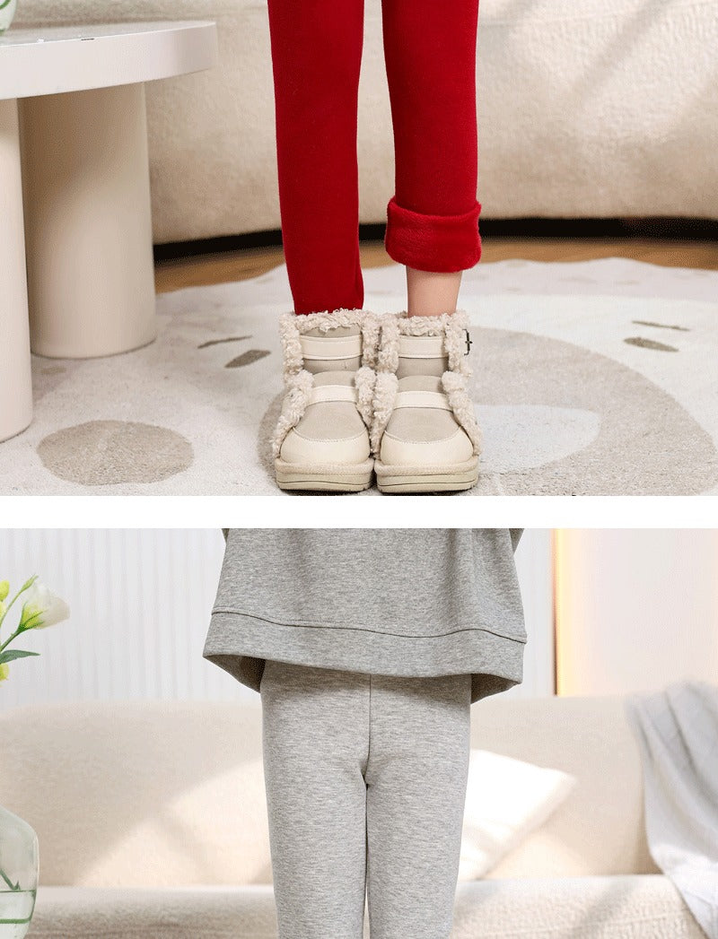 Legging Fille Hiver Polaire Épais Couleurs Bonbon – Pantalon Slim Chaud Élastique Princesse
