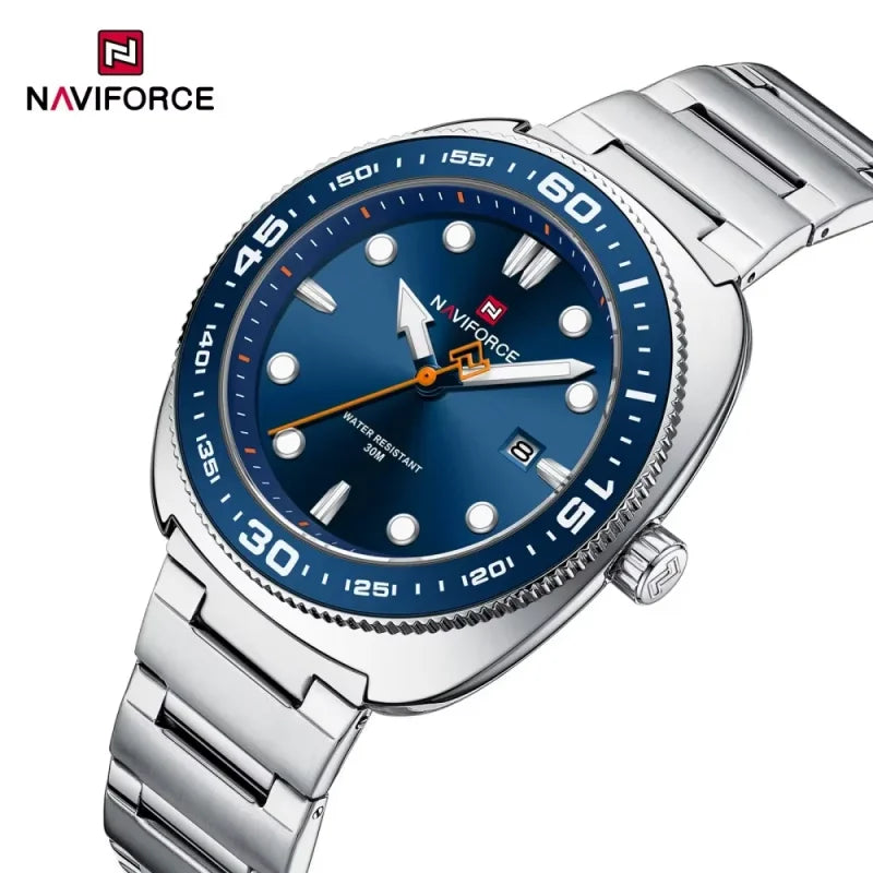 Montre Homme NAVIFORCE Sport Luxe Acier Inoxydable Quartz Date Étanche 30M – Fashion Tendance