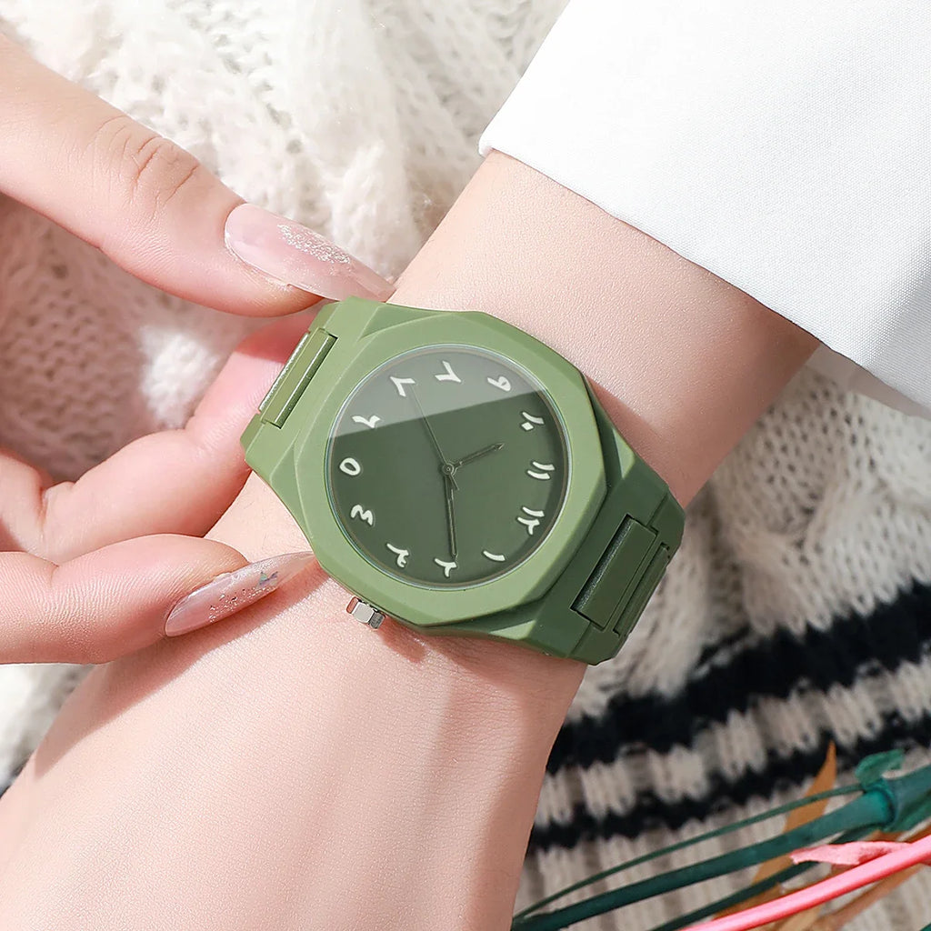 Montre Femme Fille Quartz Bracelet Plastique Casual Analogique – Fashion Cadeau Tendance