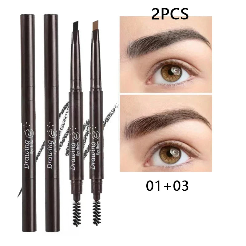 Crayon Sourcils Double Embout – Ultra-Fin Waterproof Longue Tenue | Maquillage Professionnel