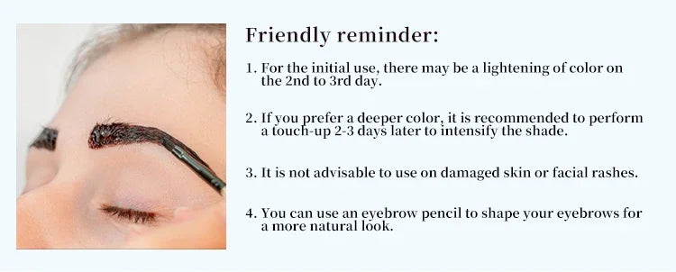 Teinture Sourcils & Cils Henné Semi-Permanente – 15 Min Action Rapide | Crème Tattoo Brow Professionnel
