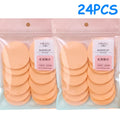 Lot 24 Éponges Rondes Maquillage – Poudre, Fond de Teint & Correcteur | Puff Sec & Humide Portable