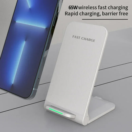Chargeur Sans Fil 30W Pliable Stand – iPhone 14 13 12 11 Samsung S21 S20 Charge Rapide