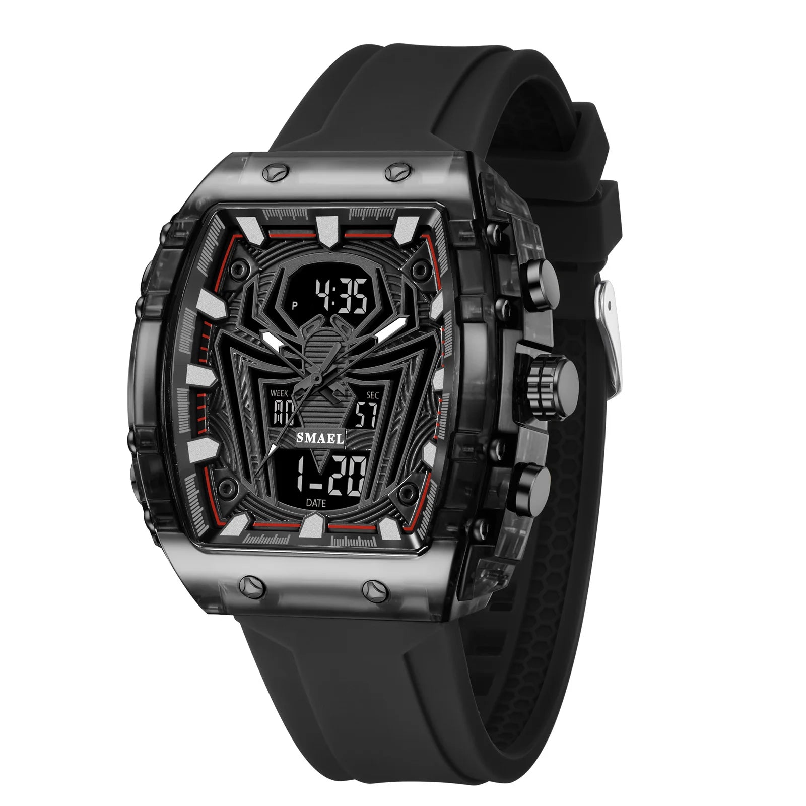Montre Homme Digital Rectangle 8116 Double Fuseau – Sport Étanche 50M Électronique 2025