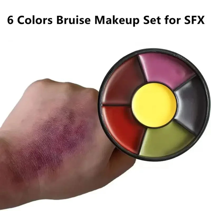 Palette Maquillage SFX 6 Couleurs Bleus & Ecchymoses – Zombie Réaliste Visage & Corps | Maquillage Halloween Costumes