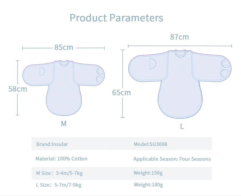 Gigoteuse Emmaillotage Bébé Anti-Sursaut – Couverture Swaddle Légère Toutes Saisons Nouveau-Né