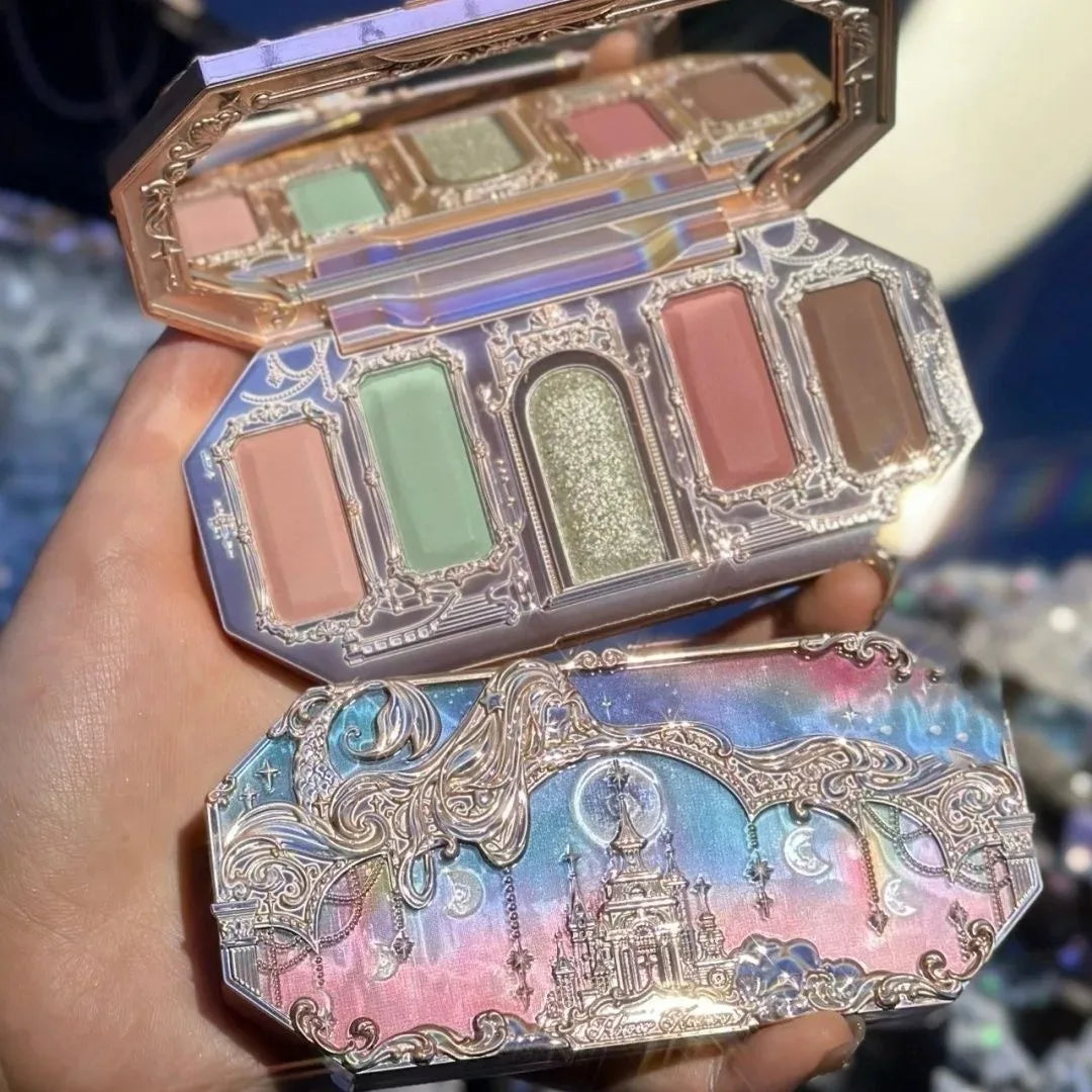 Palette Fards à Paupières Flower Knows Swan Ballet – 6 Teintes Mat, Shimmer & Nacré | Glitter