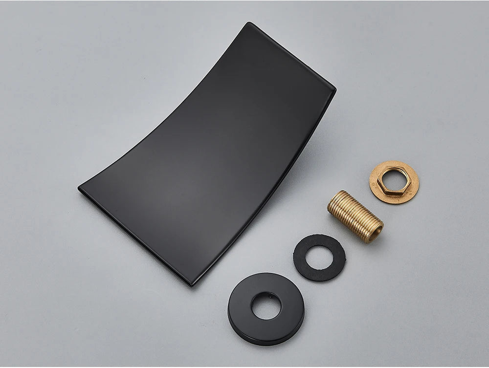 Ensemble Douche Encastré Noir Mat – 2-3 Voies, Mitigeur Caché, Pommeau Pluie | Salle de Bain Design