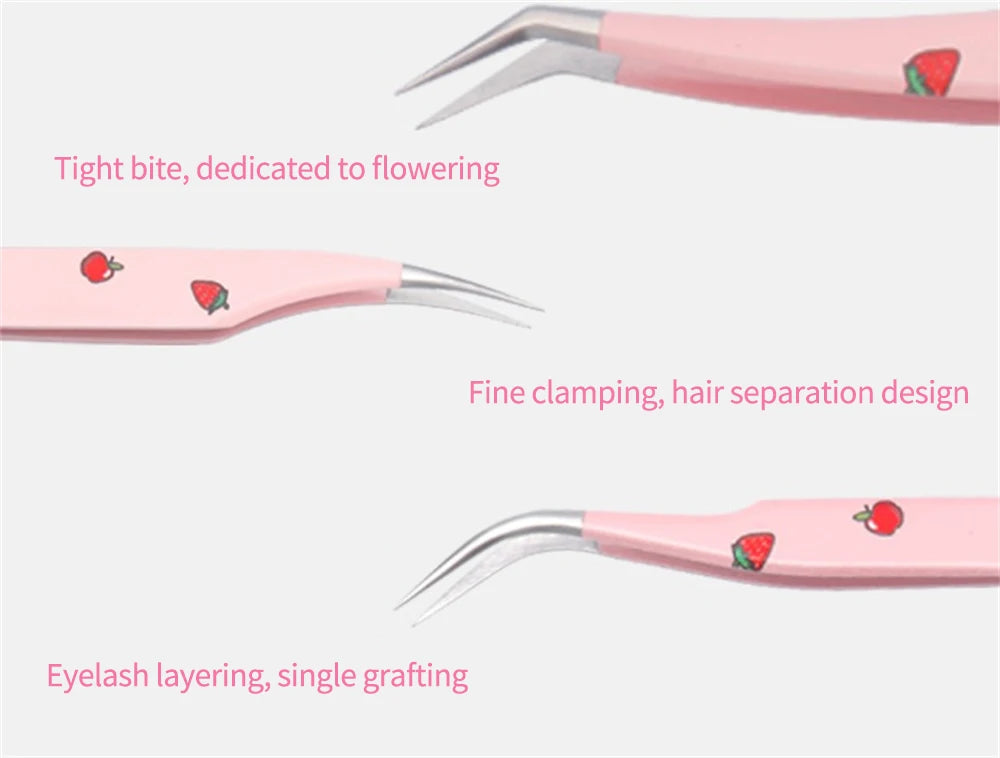 Pinces Extension Cils Inox – Outil Pose Cils & Nail Art | Ramasse-Strass