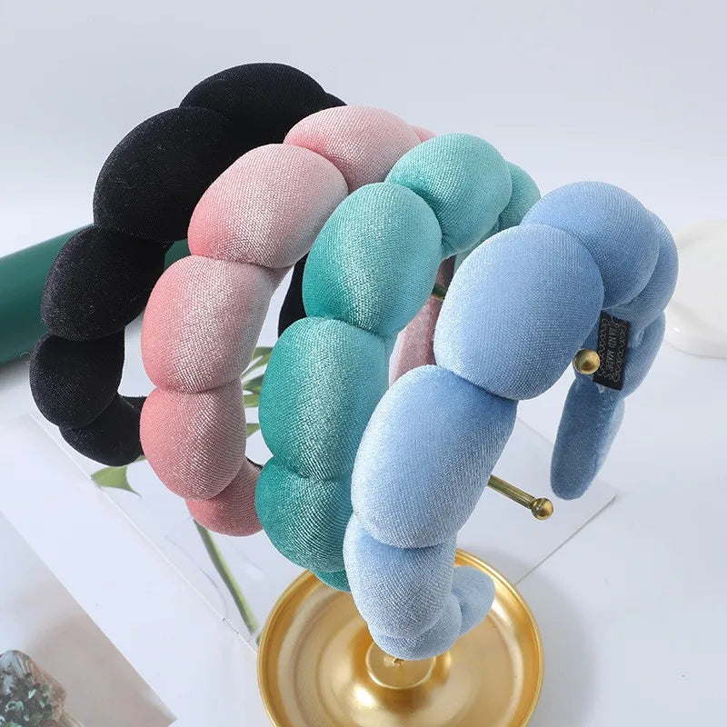 Bandeau Éponge Multifonction Femme – Soin Visage, Démaquillage & Douche | Serre-Tête Cheveux Absorbant