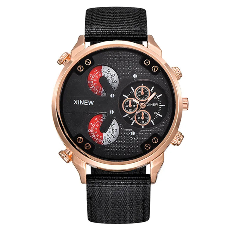 Montre Homme XINEW Quartz Nylon Casual – Fashion Student Sport Tendance Montre Homme