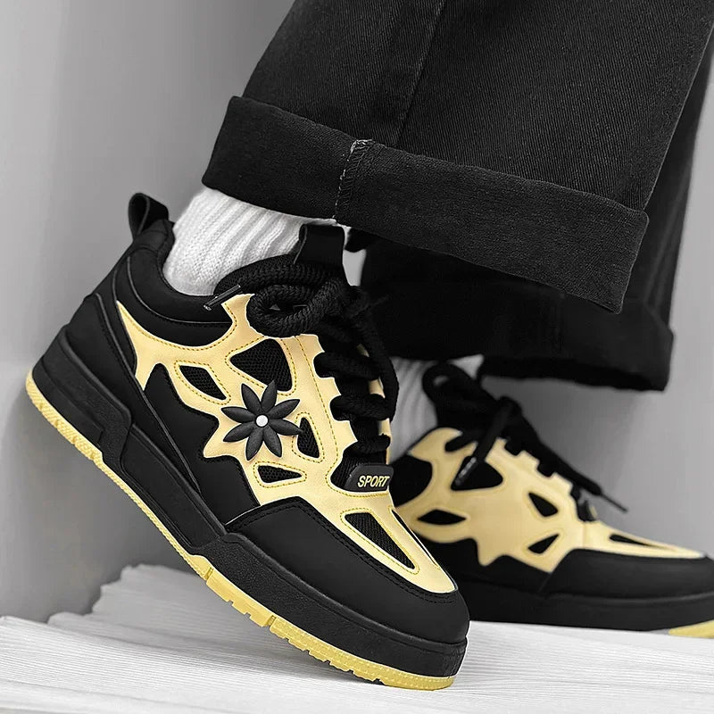Sneakers Plateforme Vulcanisées Homme – Semelle Épaisse Respirantes Résistantes Sport Casual