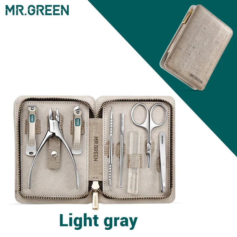 MR.GREEN Kit Manucure Coupe-Ongles Acier Inoxydable Professionnel – Outils Pédicure avec Étui de Voyage