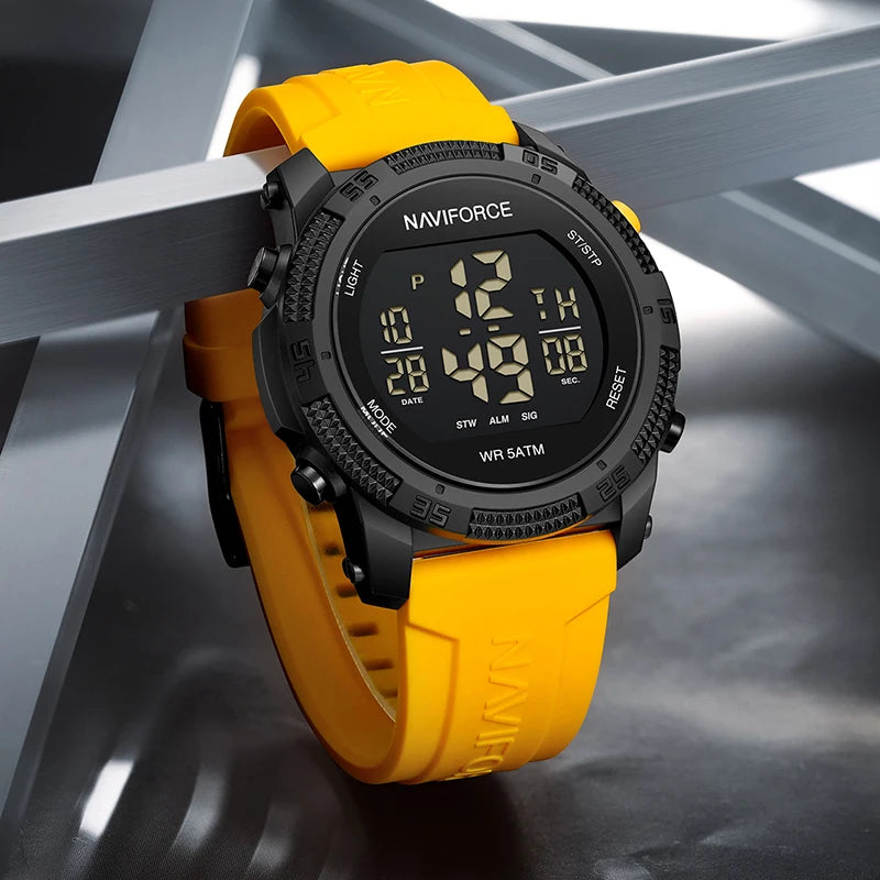 Montre Homme NAVIFORCE Sport Électronique Silicone 5ATM – Étanche Tendance Fashion