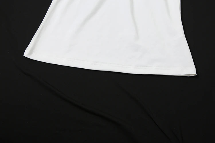 Top Débardeur Femme Nœud Métal Plissé Sans Manches Stretch Slim – Casual Streetwear Polyvalent | Été