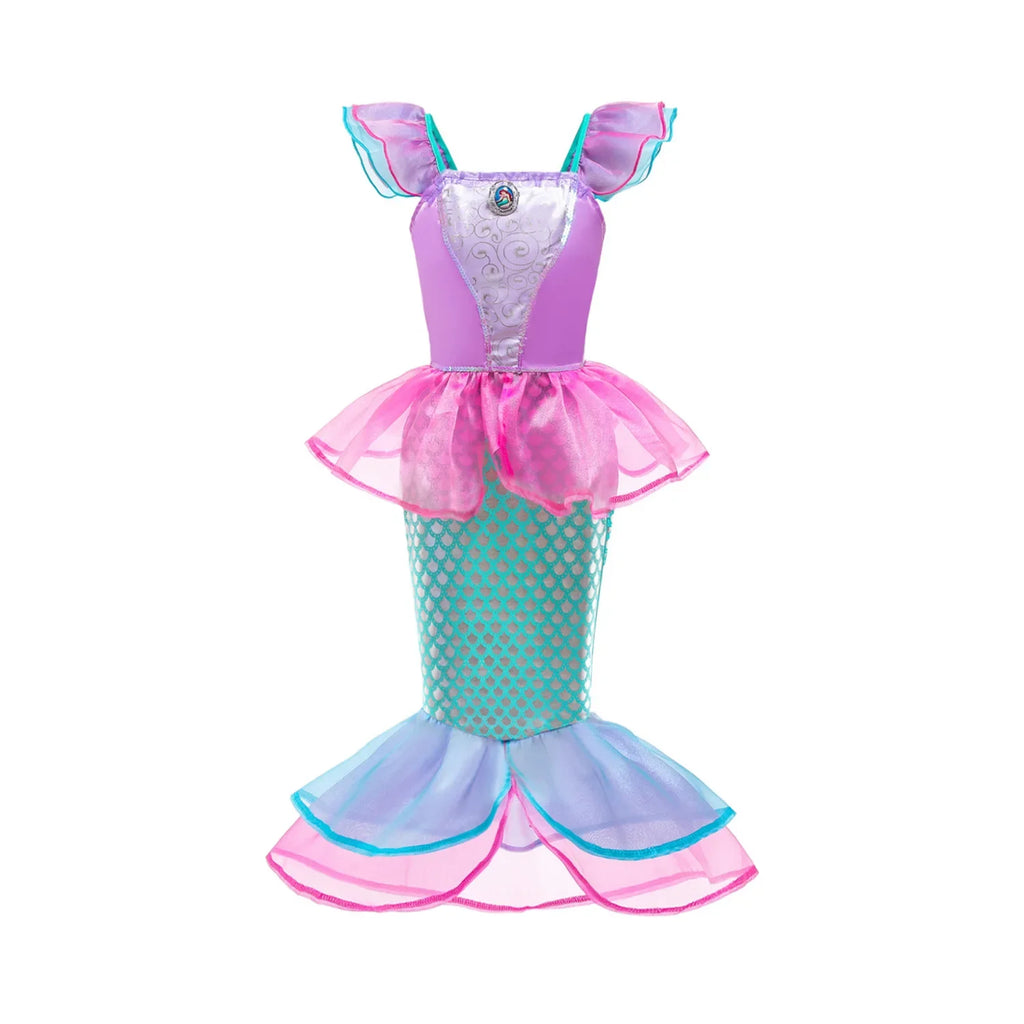 Robe Princesse Fille Déguisement Elsa Anna Ariel – Costume Carnaval Halloween Fête Cosplay Enfant