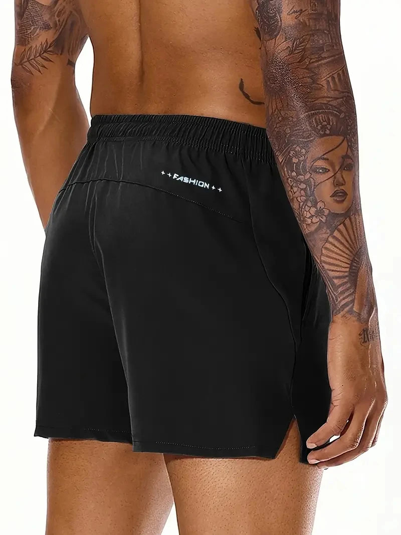 Short Homme Plage Été Couleur Unie Ceinture Élastique Double Poches Fashion Leisure Confortable Sport Cool Tendance – Short Premium Multifonction Été | Mode Homme Été Premium
