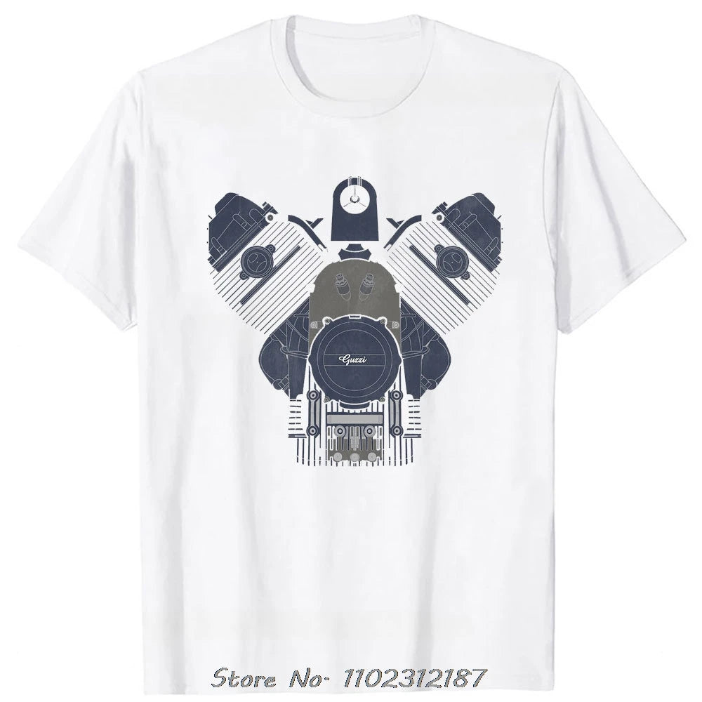 T-Shirt Homme Motard Boxer Engine R1200GS Adventure RT – Coton Casual Col Rond Fitness Tendance | Mode Moto Homme