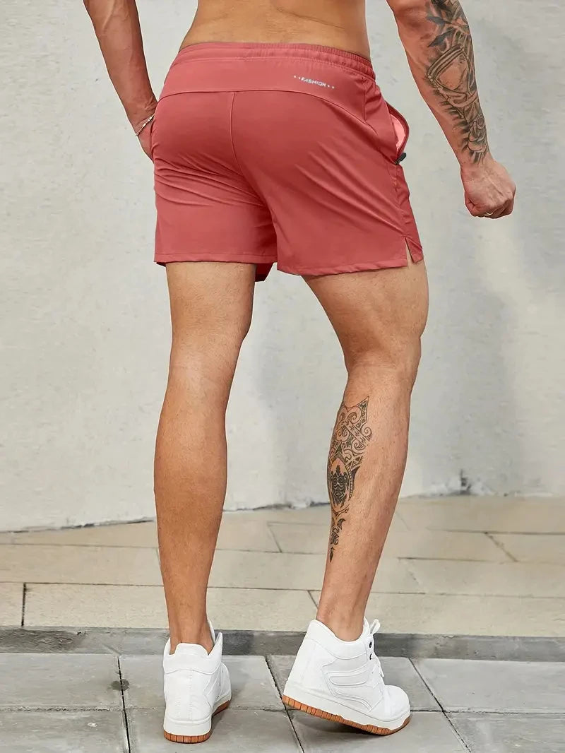 Short Homme Plage Été Couleur Unie Ceinture Élastique Double Poches Fashion Leisure Confortable Sport Cool Tendance – Short Premium Multifonction Été | Mode Homme Été Premium