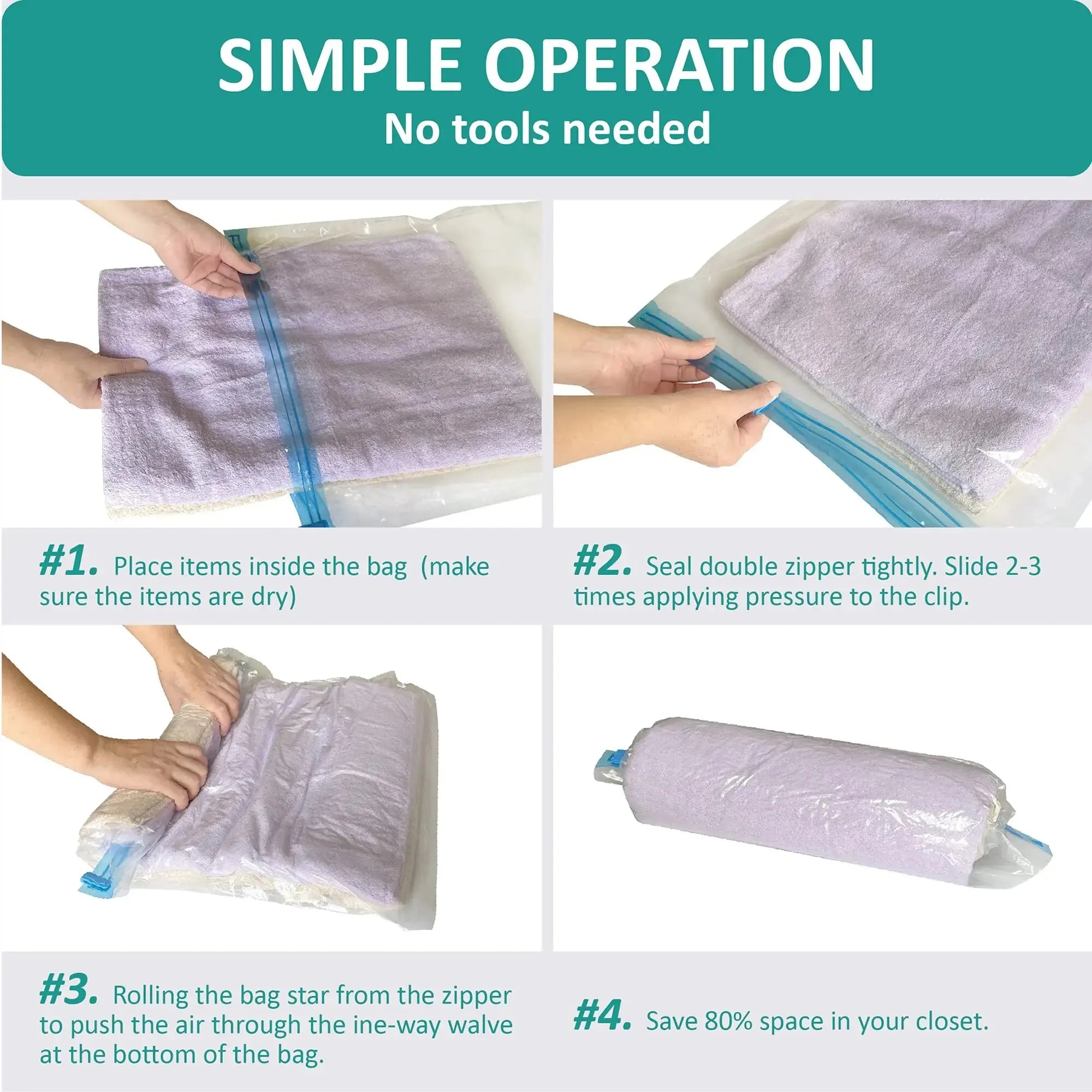 Sacs de Rangement Compressibles Roll-Up – Organisateur Valise Voyage Croisière Maison