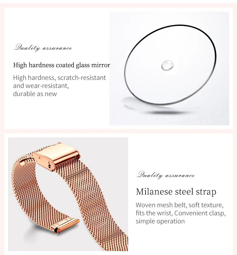 OLEVS Damenuhr Quarz Wasserdicht Luxus Edelstahl Roségold Elegant Geschenkbox Inklusive | OLEVS Damen Luxus Roségold Premium Uhr