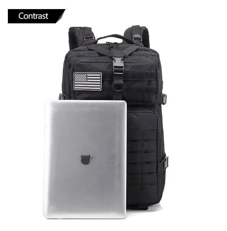 Sac à Dos Tactique Homme 45L – Sac Randonnée Camping Chasse Trekking Molle Militaire