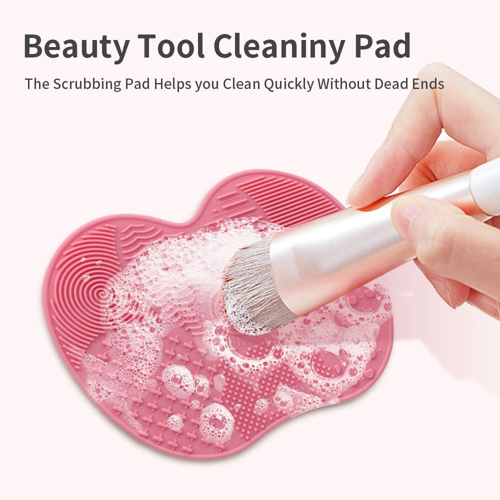 Tapis Nettoyant Pinceaux Maquillage Silicone – Outil Nettoyage Professionnel Fard & Fond de Teint | Mat Cosmétique