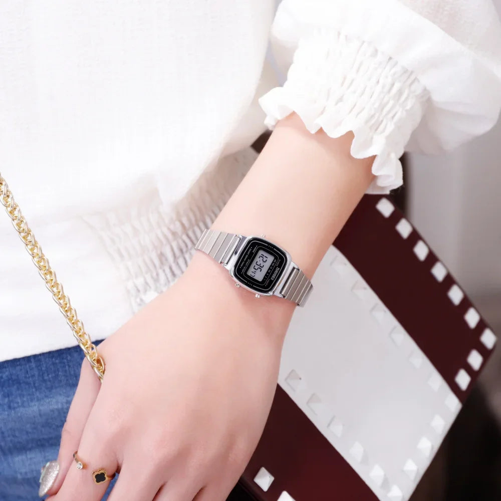 SKMEI Damen-Digitaluhr 1901 mit Chrono-Kalender kleinem Zifferblatt wasserdicht – Luxus Mode Trend