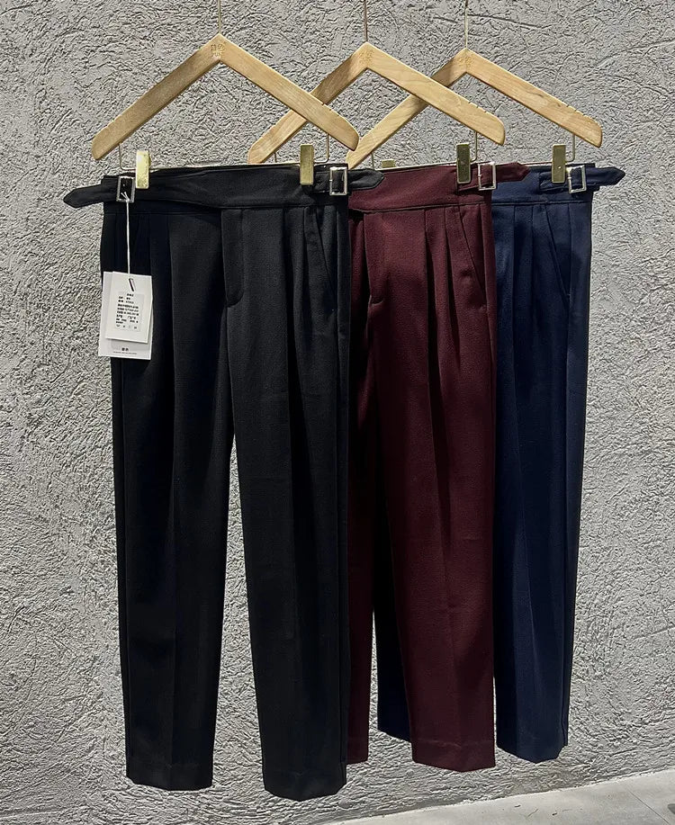 Anzughose Naples Gurkha Slim Fit 2025 – Chino High Waist Hochzeit Party Casual