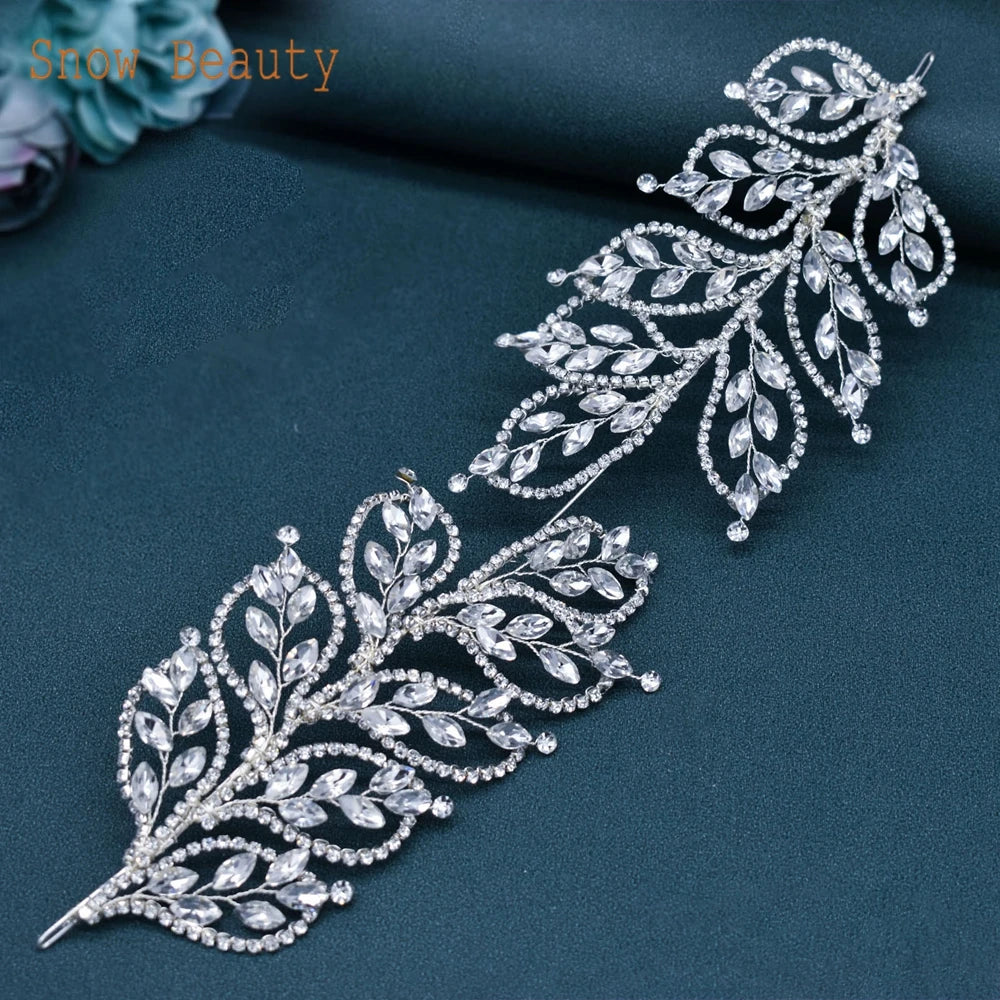 Diadème Cristal Mariée Luxe – Couronne Strass Rhinestone | Tiare Nuptiale Mariage, Soirée & Concours | Bijou de Tête Femme Premium