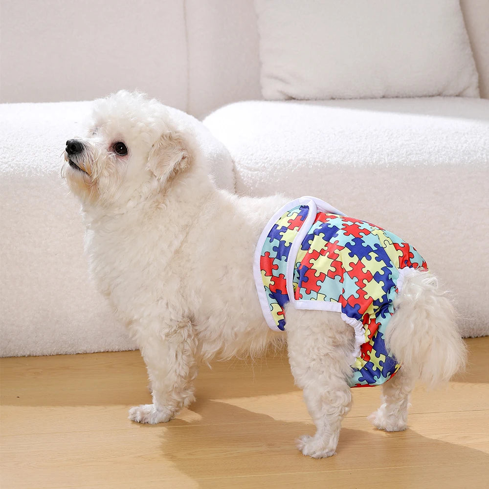Couche Chienne Lavable BIAI – Culotte Physiologique Étanche Soie Glacée Douce Réutilisable
