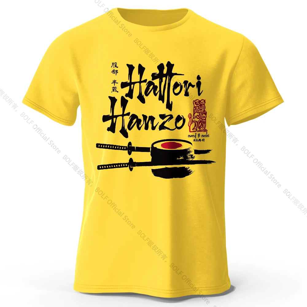 T-Shirt Unisexe Hattori Hanzo Imprimé 100% Coton Oversize Ninja Samouraï Graphic Tee Streetwear Été Pop Culture Japonaise Tendance – T-Shirt Ninja Samouraï Premium Oversize | Mode Unisexe Pop Culture Japonaise Premium