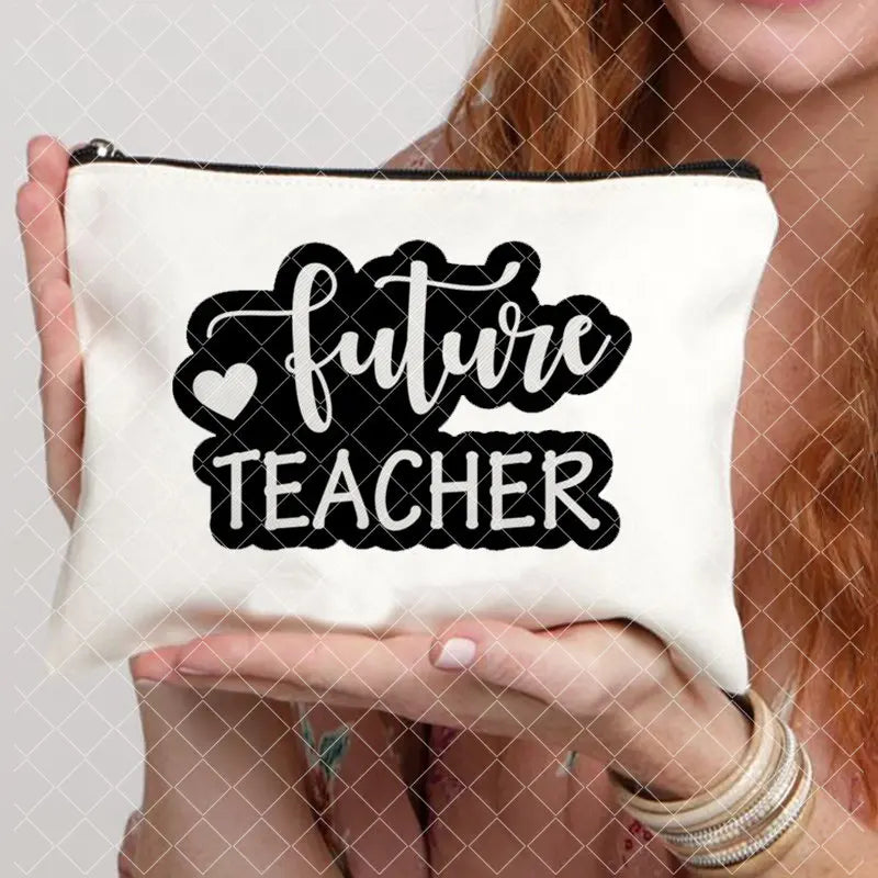 Trousse Rouge à Lèvres Voyage Maquillage – Pochette Cosmétique Portable | Cadeau Enseignante & Étudiante