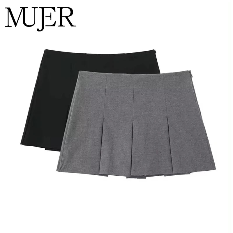 Skort Plissé Taille Haute Mini Femme - Short Jupe Casual Été & Vacances | MUJER 2025