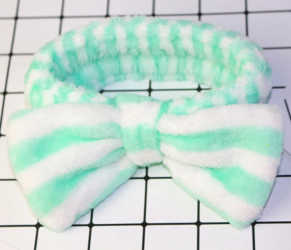 Bandeau Maquillage Oreilles de Lapin Coral Fleece – Élastique Doux | Soin Visage & Coiffure Fille