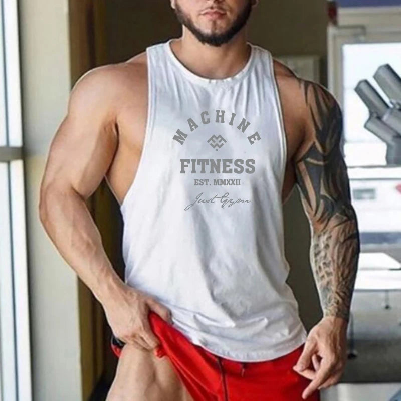 Débardeur Homme Gym Musculation Coton – Sans Manches Fitness Bodybuilding Stringer Jogging | Mode Homme Sport Premium