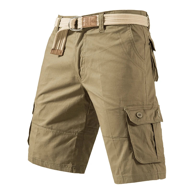 Short Cargo Homme Bermuda Coton Mi-Genou Sport Casual Golf Running Gym Grande Taille Droit Confortable Été – Short Multi-Poches Premium Polyvalent | Mode Homme Sport Premium