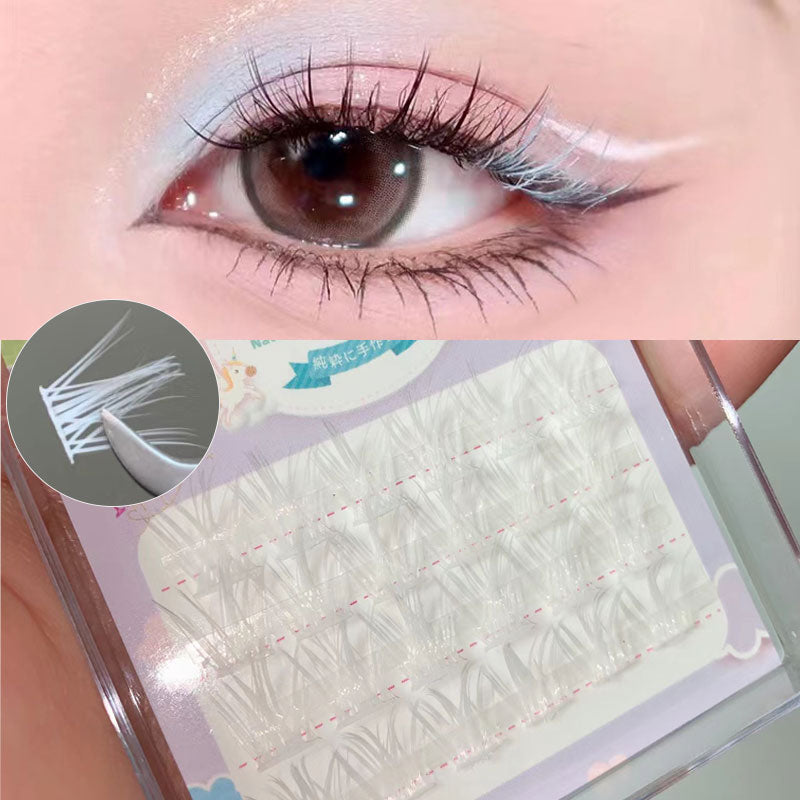 Clusters Cils Colorés Manga Rose Blanc Bleu Violet – Faux Cils Naturels Longs Faux Bouquets | Maquillage Wholesale
