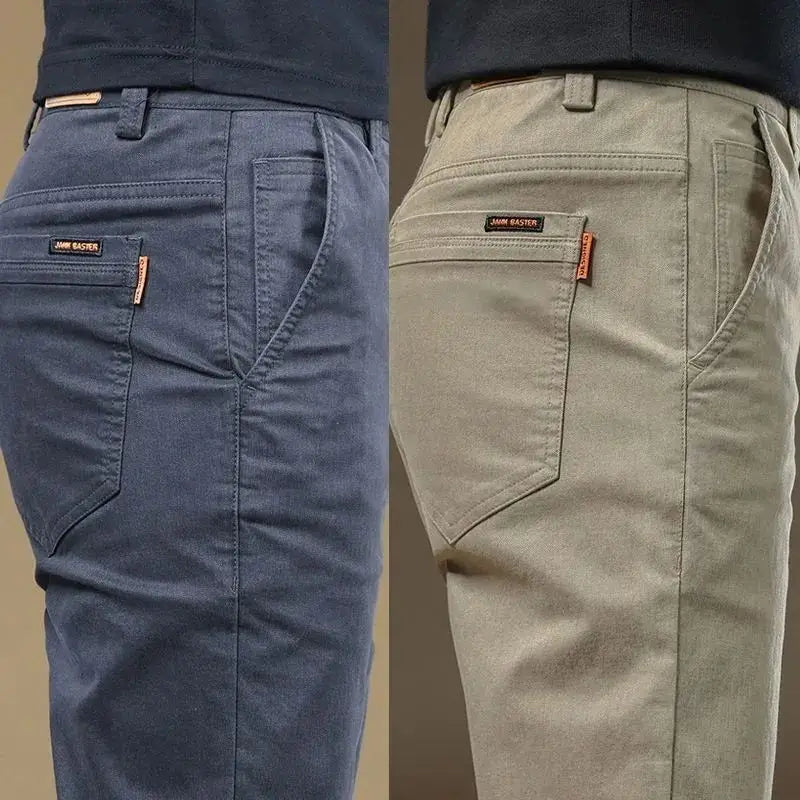 Pantalon Homme Coton Léger Été – Slim Droit Élastique Business Casual Polyvalent | Mode Homme Premium