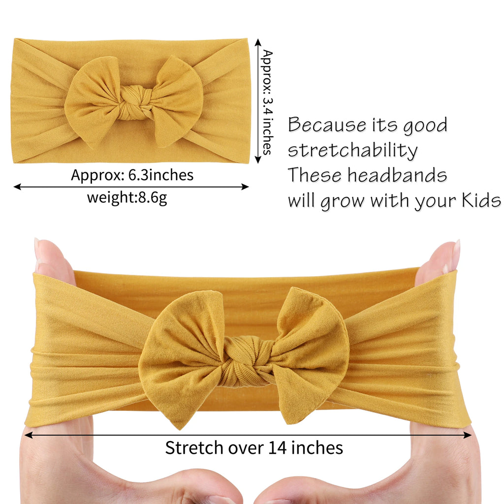 Bandeau Nœud Bébé Fille Élastique Large – Turban Headband Accessoire Cheveux 48 Couleurs