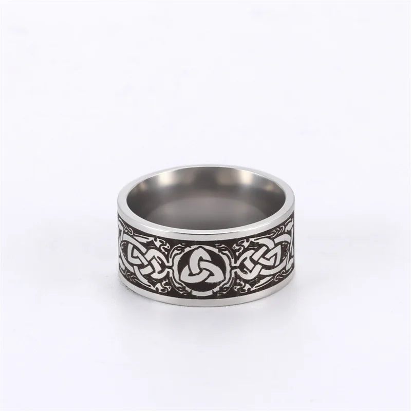 Bague Punk Acier Inoxydable Arbre de Vie Viking – Bague Couple Goth & Nordique | Bijou Homme & Femme | Cadeau Anniversaire & Fête Tendance