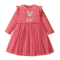 Robe Fille Manches Longues Coton Imprimé Danseuse Ballet – Tenue Automne Enfant 2-7 Ans